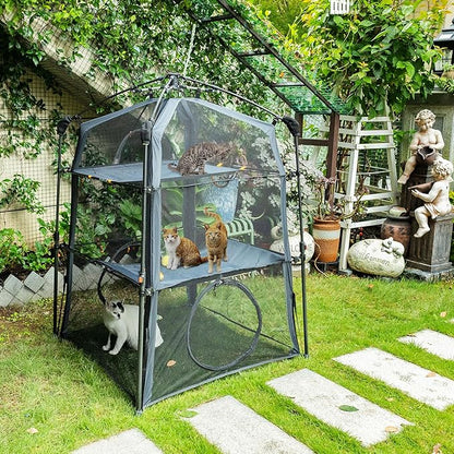 Automatic Pop-Up Cat Enclosure|3-Tier Cat Tent|Cat Cage|Outdoor Catio - Image 6