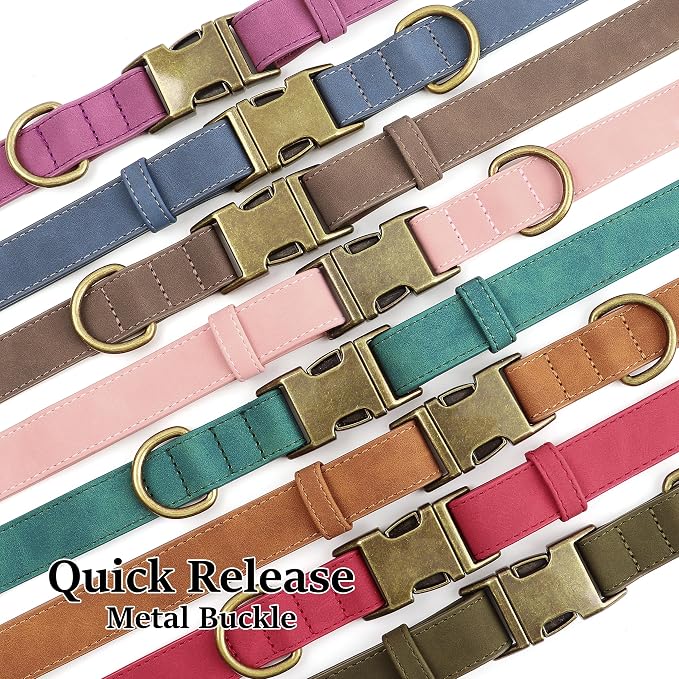 Didog Soft PU Leather Dog Collar, Stylish Quick Released Dog Collars - Image 7