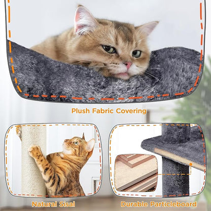 Yaheetech XL Cat Tree, 80in Multi-Level Tower - Image 8