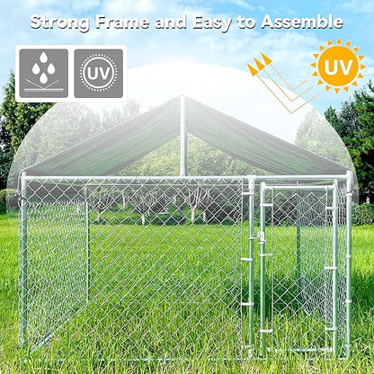 HITTITE Extra Large Outdoor Dog Kennel, Anti-Rust Dog Kennel Outside - Image 6