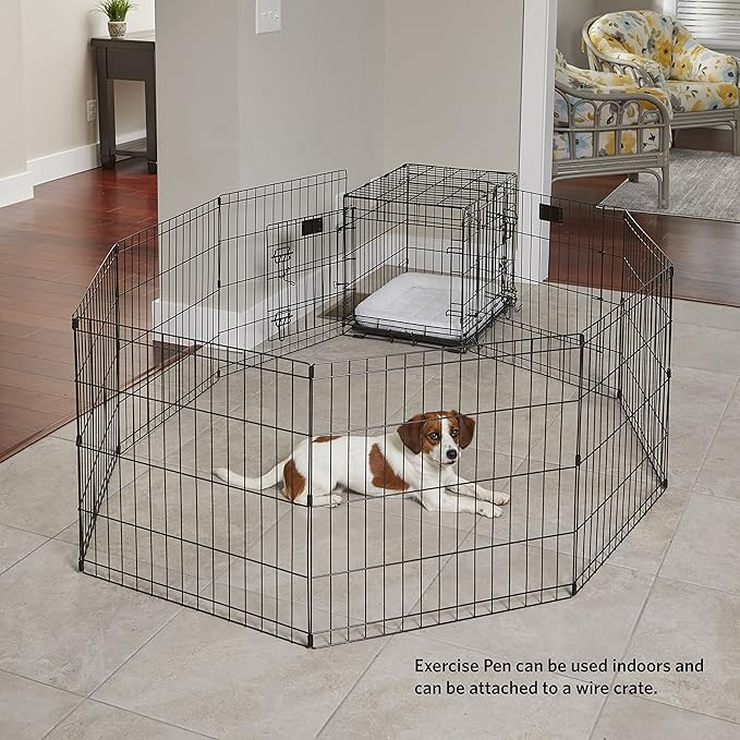 MidWest Homes for Pets Folding Metal Dog Exercise Pen, Indoor/Outdoor Playpen - Image 8