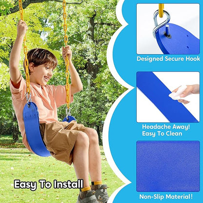 TURFEE 2 Pack Swing for Outdoor Swing Set, Swing Seat Replacement Kit - Image 4
