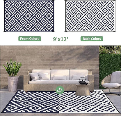 GENIMO Outdoor Rug for Patio Clearance, Reversible Plastic Camping Rugs - Image 4