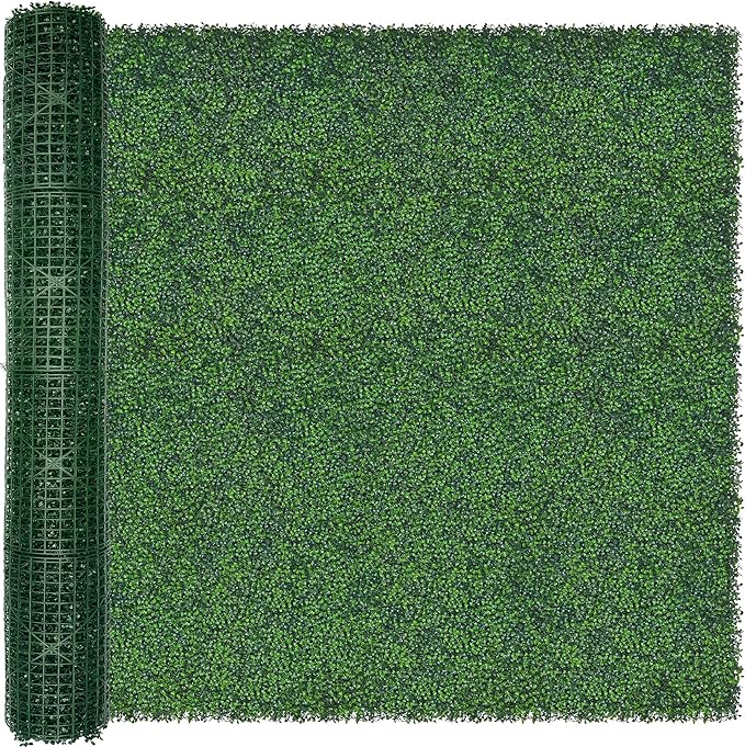 Artificial Ivy Privacy Fence Wall Screen: 72 X144 in UV-Anti Faux Boxwood Roll by ODTORYHOME