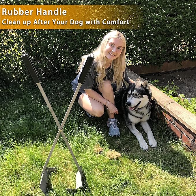 Heavy Duty Pooper Scooper 38" Stainless Steel Long Handle Dog Pooper Scooper - Image 5