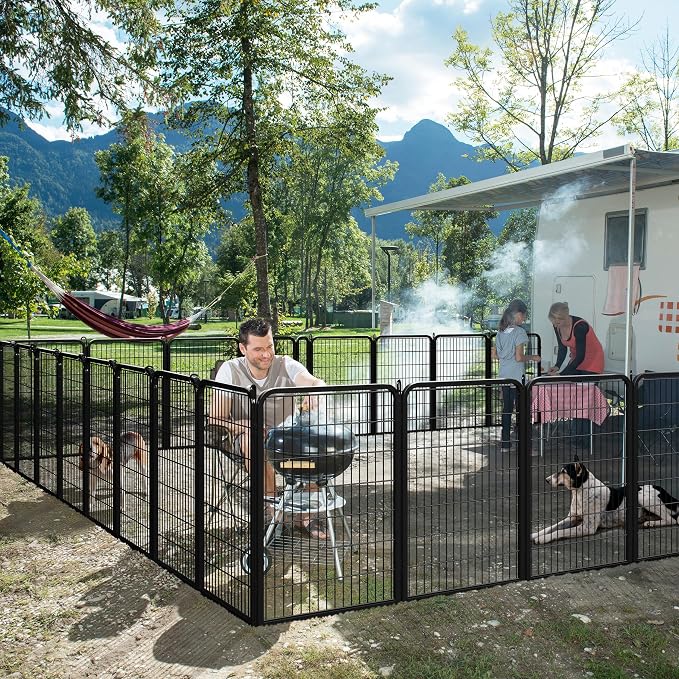Yaheetech Dog Playpen Outdoor, 40 inch 4 Panels Dog Pen Indoor Heavy Duty Puppy - Image 3