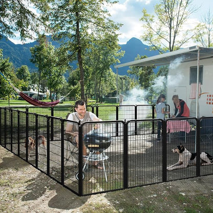 Yaheetech Dog Playpen Outdoor, 40 inch 4 Panels Dog Pen Indoor Heavy Duty Puppy - Image 3