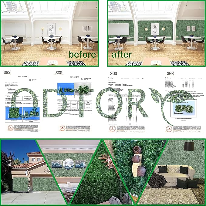Artificial Boxwood Roll, 48x120 in UV-Anti Faux Ivy Boxwood Hedge Leaf Grass - Image 7