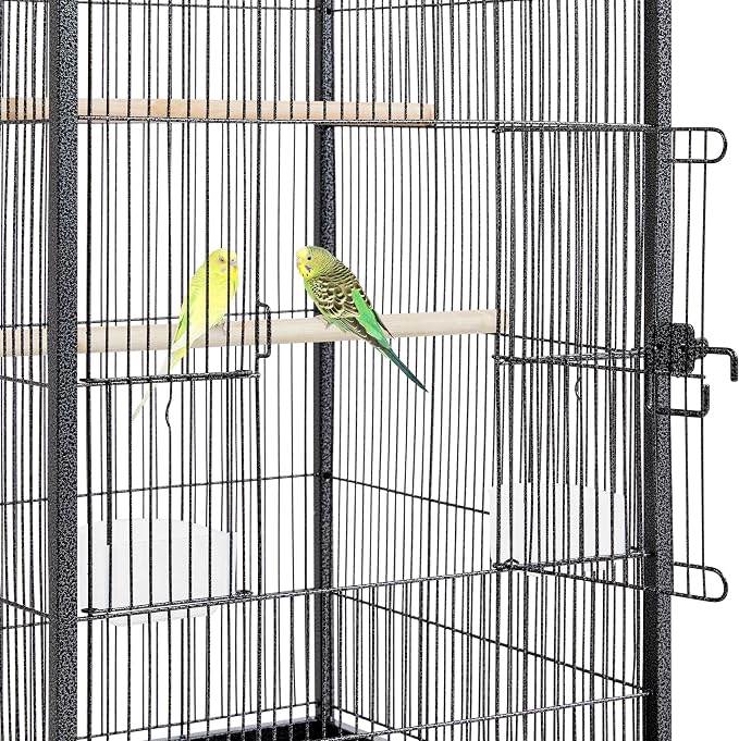 Yaheetech 40 Inch Wrought Iron Bird Cage Open-Top Parrot Cage - Image 7