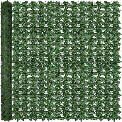 Artificial Ivy Privacy Fence Wall Screen: 72 x144 in UV-Anti Faux Greenery by ODTORYHOME
