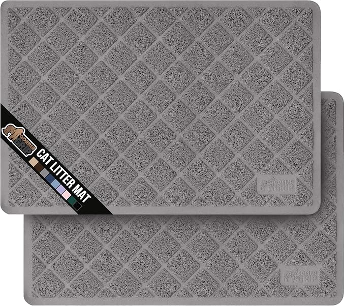 GORILLA GRIP Cat Litter Box Mat, Water Resistant, US Designed Kitty Litter by GorillaGrip