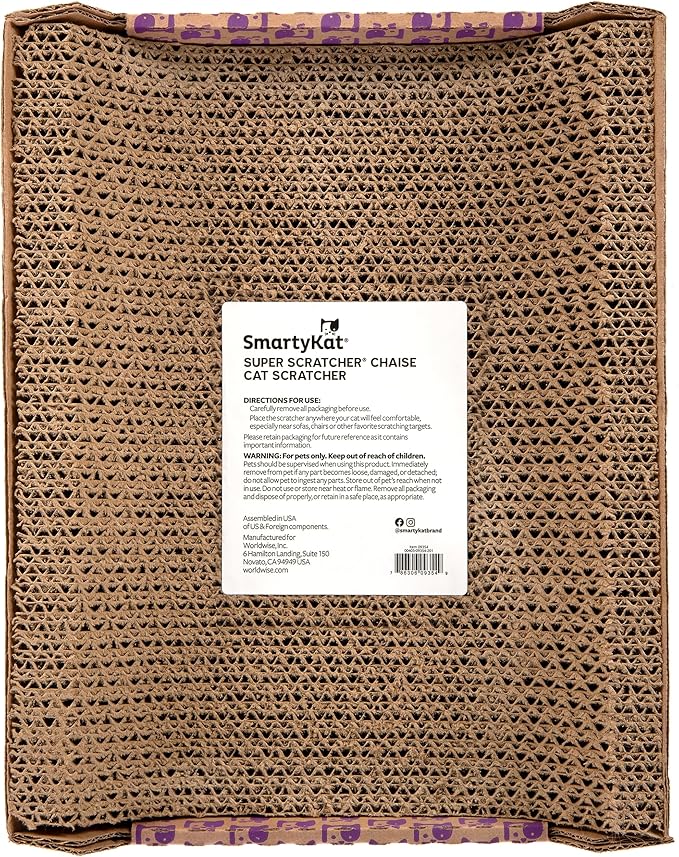SmartyKat Super Scratcher Chaise Corrugated Cat Scratcher, Catnip Infusion - Image 4