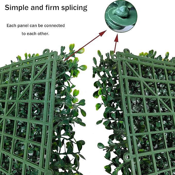 Artificial Boxwood Roll, 48x120 in UV-Anti Faux Ivy Boxwood Hedge Leaf Grass - Image 4