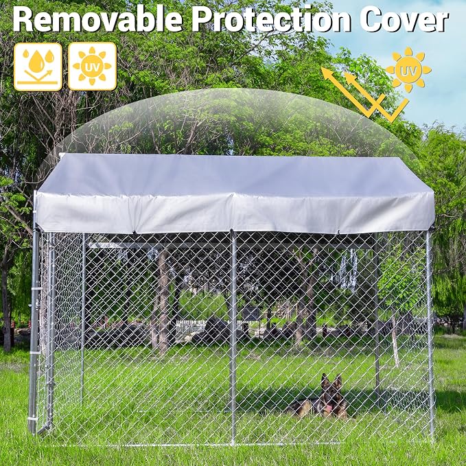 HITTITE Extra Large Outdoor Dog Kennel, Anti-Rust Dog Kennel Outside - Image 4