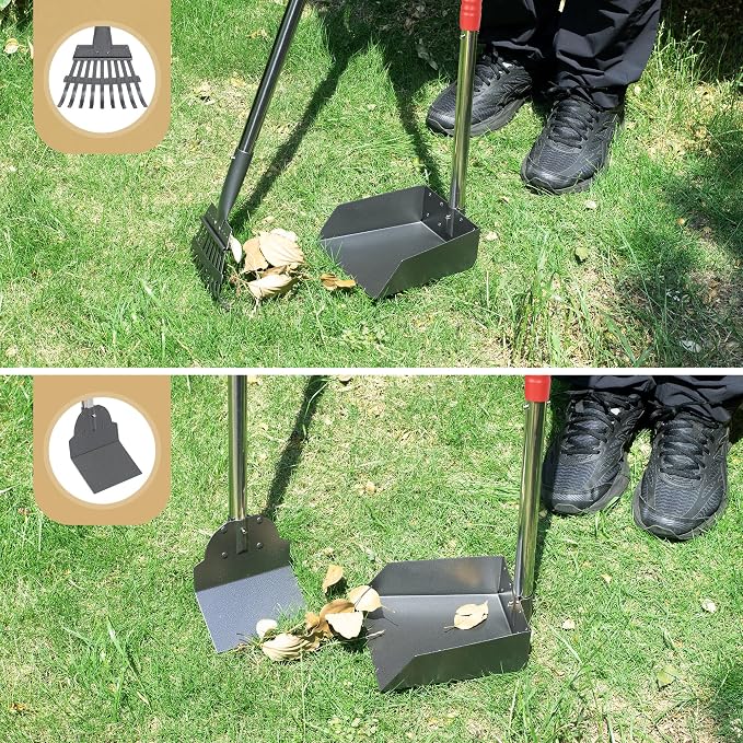 Heeyoo Dog Pooper Scooper, Dog Poop Tray and Rake Set, Pet Waste Removal Scoop - Image 7