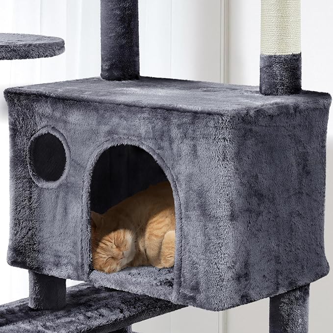 Yaheetech XL Cat Tree, 80in Multi-Level Tower - Image 7