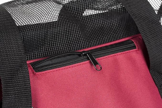 Pawer Soft-Sided Pet Carrier for Cat and Small Dog, Burgundy Color, Medium Size - Image 7
