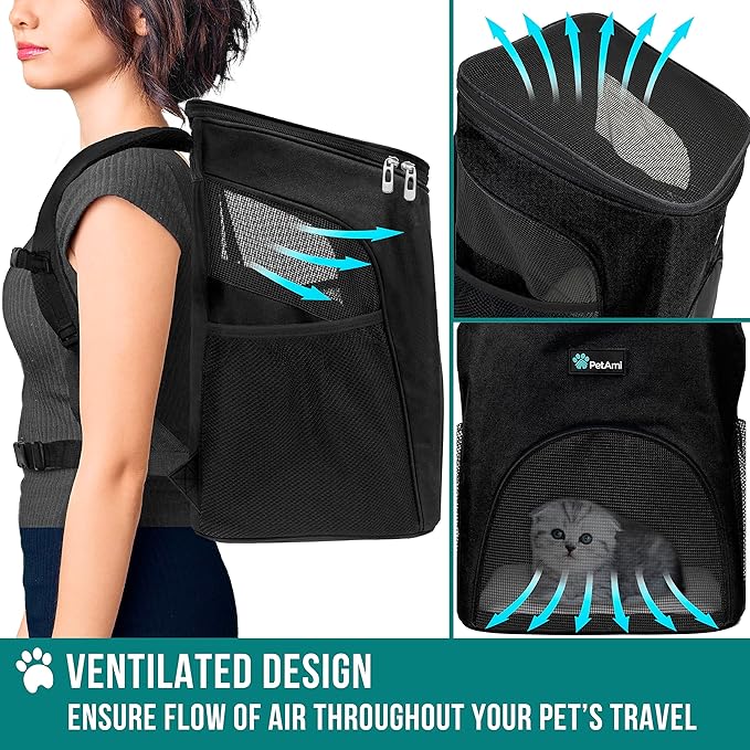 PetAmi Small Dogs and Cat Backpack Carrier, Airline Approved Pet Backpack - Image 5