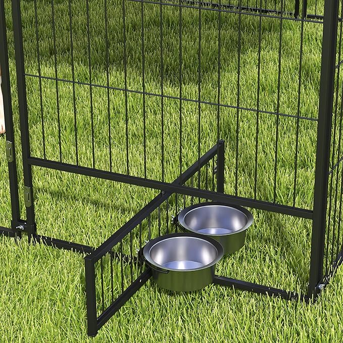 PawHut Outside Dog Kennel, Garden Playpen Fence Crate Enclosure Cage Rotating - Image 9