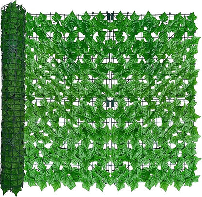 Artificial Ivy Privacy Fence Wall Screen, 40X120 in UV-Anti Faux Greenery by ODTORYHOME