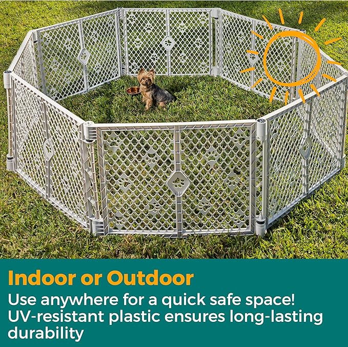 MyPet 8-Panel Paws Petyard, Durable & UV-Resistant Puppy Playpen, - Image 7