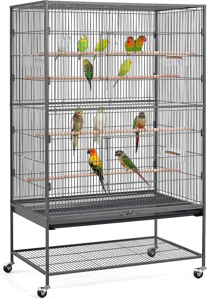 Yaheetech 60.5inch Extra Large Bird Cage Metal Parrot Cage Flight Cage by Yaheetech