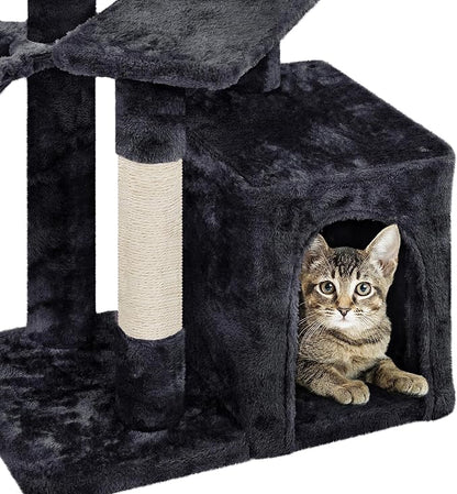 Topeakmart Cat Tree Tower for Indoor Cats, 34.5in Cute Cat Tree Activity Center - Image 6