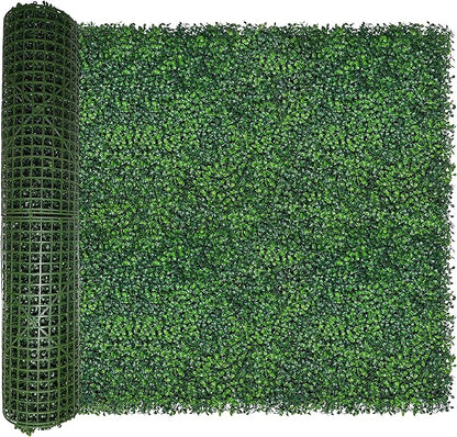 Artificial Boxwood Roll: 40x120 in UV-Anti Faux Ivy Boxwood Hedge Leaf Grass by ODTORYHOME