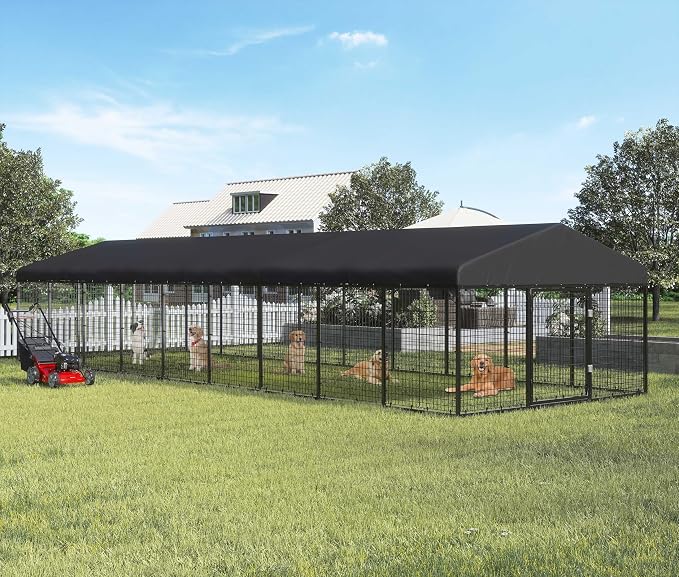 354" x 118" Large Outdoor Dog Enclosure, Heavy Duty Dog Cage - Image 3