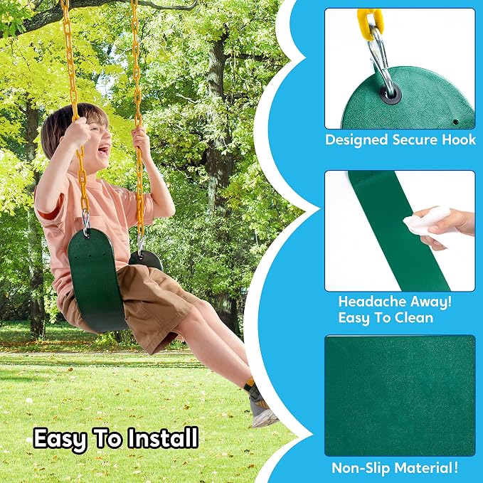 TURFEE 3 Pack Green Swing Seats Heavy Duty - Image 4