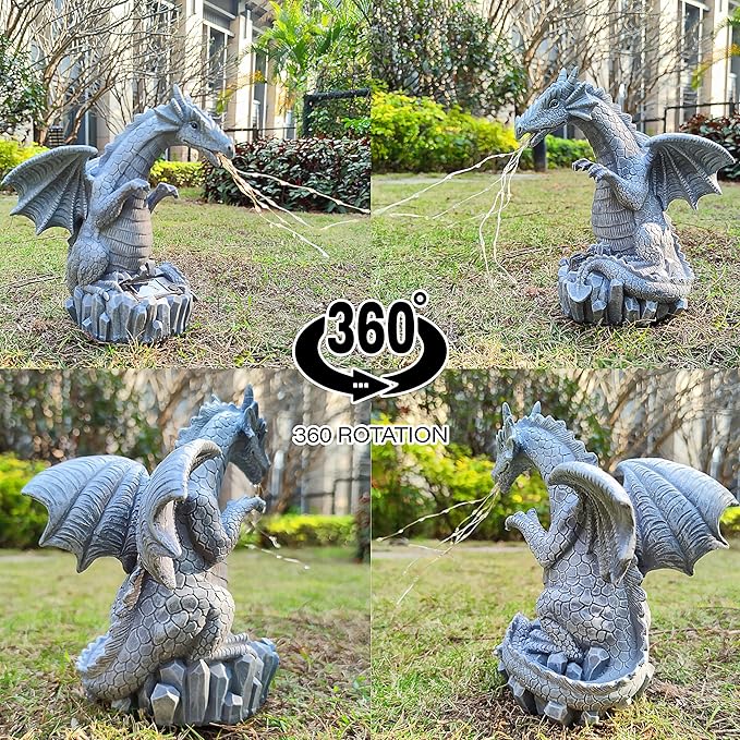 Dragon Solar Garden Statues Outdoor Decoration - Image 5