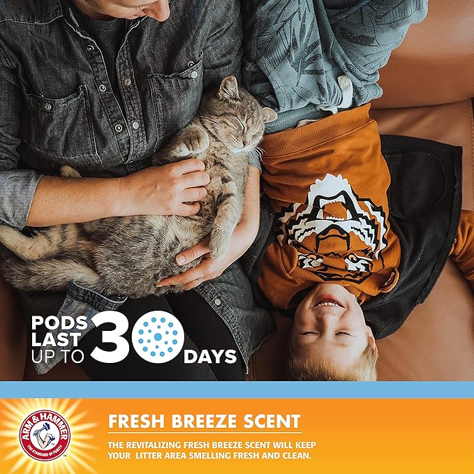 Arm & Hammer Pets Cat Litter Box Deodorizer Pods, Adhesive Odor Absorbing Gel - Image 3