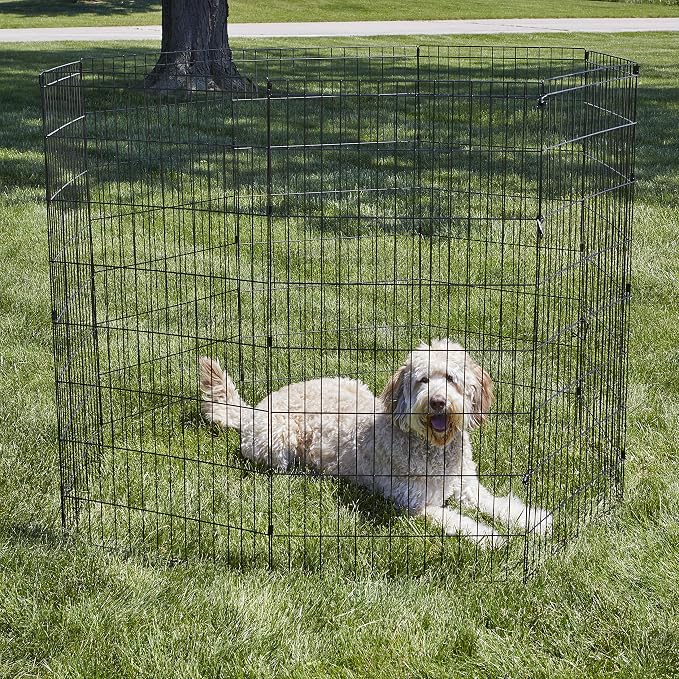 MidWest Homes for Pets Folding Metal Dog Exercise Pen, Indoor/Outdoor Playpen - Image 2