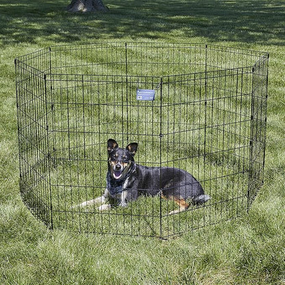 MidWest Homes for Pets Folding Metal Dog Exercise Pen, Indoor/Outdoor Playpen - Image 2